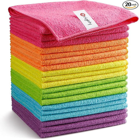Orighty Microfiber Cleaning Cloths, Pack of 20